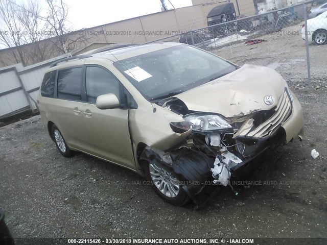 5TDYK3DC0BS133067 - 2011 TOYOTA SIENNA XLE/LIMITED BEIGE photo 1