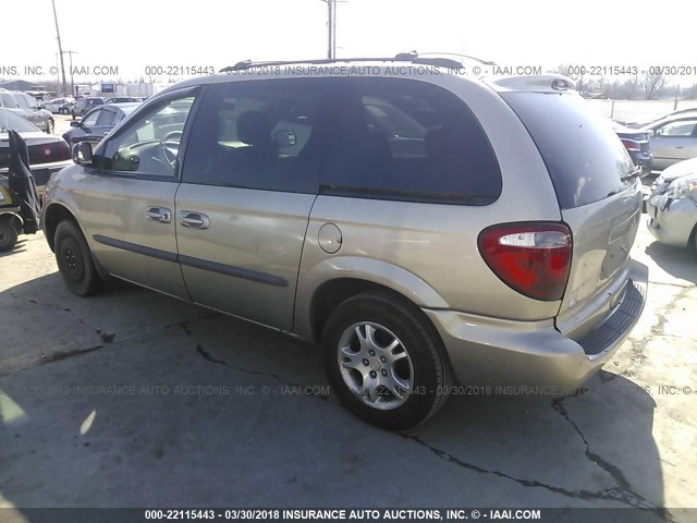 1B4GP45382B526398 - 2002 DODGE CARAVAN SPORT TAN photo 3