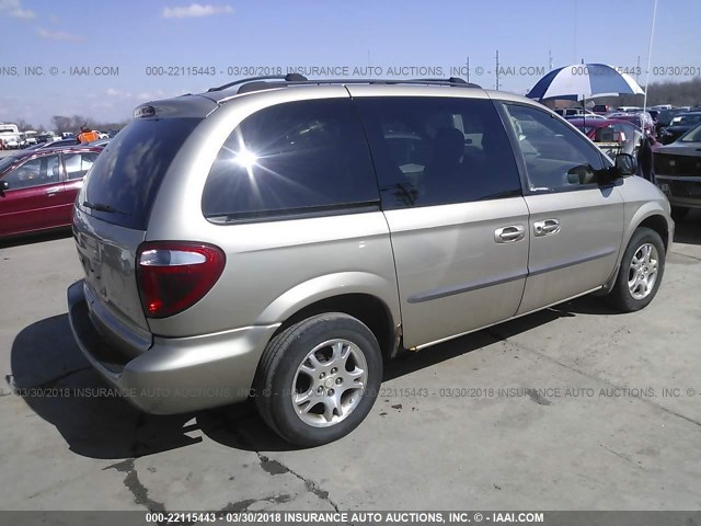 1B4GP45382B526398 - 2002 DODGE CARAVAN SPORT TAN photo 4