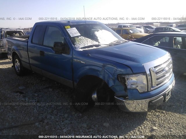 1FTEX1E82AKE41771 - 2010 FORD F150 SUPER CAB Dark Blue photo 1