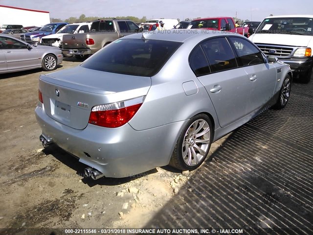 WBSNB93516B584247 - 2006 BMW M5 SILVER photo 4