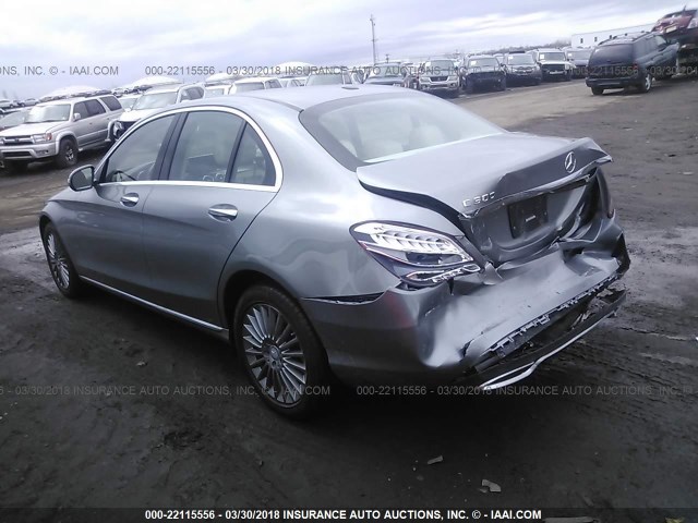 55SWF4KB6GU129451 - 2016 MERCEDES-BENZ C 300 4MATIC SILVER photo 3