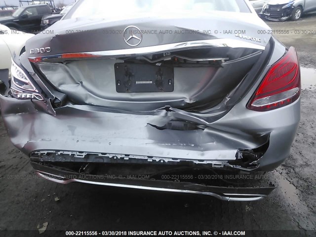 55SWF4KB6GU129451 - 2016 MERCEDES-BENZ C 300 4MATIC SILVER photo 6