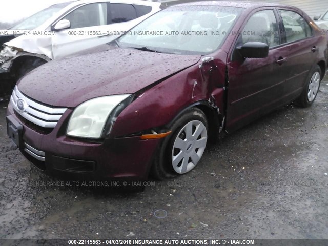 3FAFP06Z86R183724 - 2006 FORD FUSION S MAROON photo 6