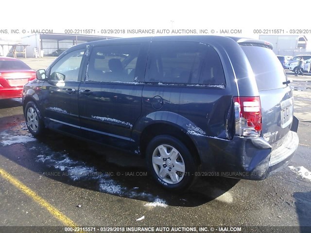 2D8HN44H68R703004 - 2008 DODGE GRAND CARAVAN SE Navy photo 3