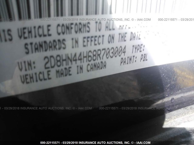 2D8HN44H68R703004 - 2008 DODGE GRAND CARAVAN SE Navy photo 9