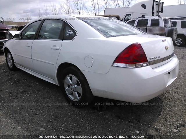 2G1WB5EK5A1246956 - 2010 CHEVROLET IMPALA LT WHITE photo 3