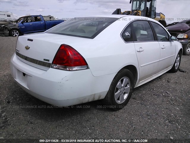 2G1WB5EK5A1246956 - 2010 CHEVROLET IMPALA LT WHITE photo 4