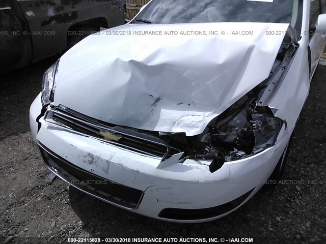 2G1WB5EK5A1246956 - 2010 CHEVROLET IMPALA LT WHITE photo 6