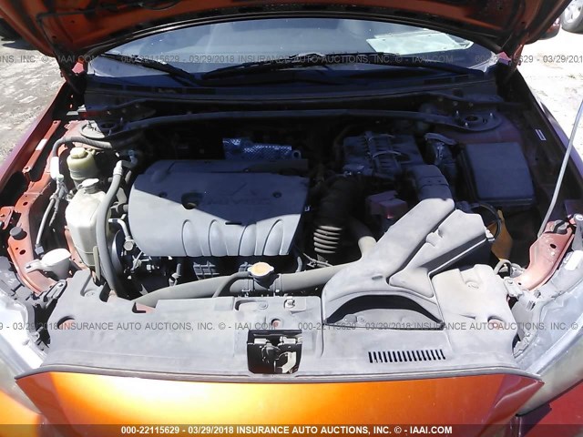 JA3AU86W39U037924 - 2009 MITSUBISHI LANCER GTS ORANGE photo 10