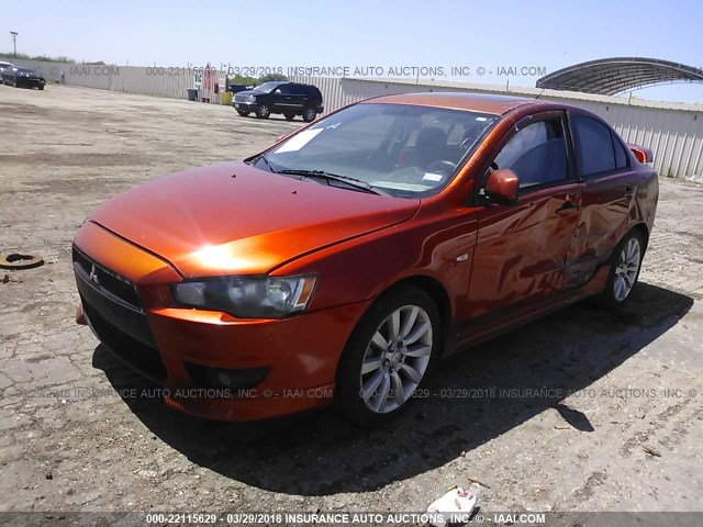 JA3AU86W39U037924 - 2009 MITSUBISHI LANCER GTS ORANGE photo 2