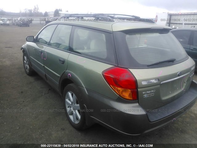 4S4BP61C377338702 - 2007 SUBARU LEGACY OUTBACK 2.5I GREEN photo 3