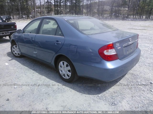 4T1BE32K53U172124 - 2003 TOYOTA CAMRY LE/XLE/SE BLUE photo 3