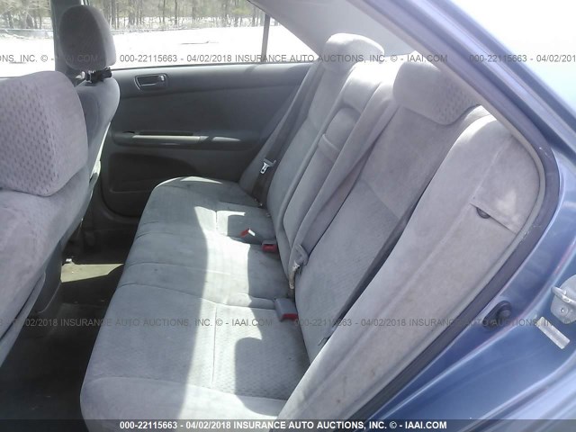 4T1BE32K53U172124 - 2003 TOYOTA CAMRY LE/XLE/SE BLUE photo 8