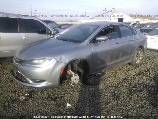 1C3CCCCB6FN567834 - 2015 CHRYSLER 200 C SILVER photo 2