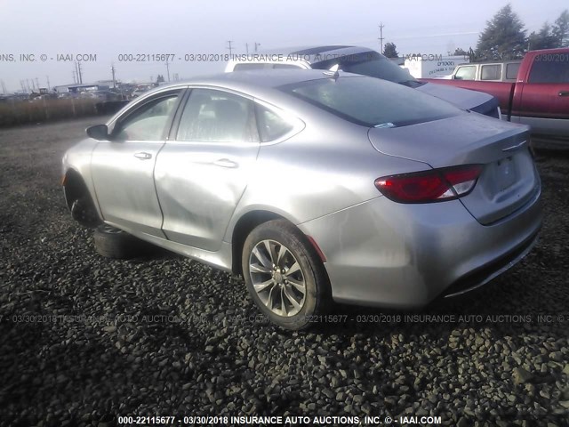 1C3CCCCB6FN567834 - 2015 CHRYSLER 200 C SILVER photo 3