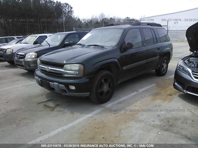 1GNES16S746148848 - 2004 CHEVROLET TRAILBLAZER EXT LS/EXT LT GREEN photo 2