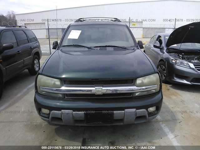 1GNES16S746148848 - 2004 CHEVROLET TRAILBLAZER EXT LS/EXT LT GREEN photo 6