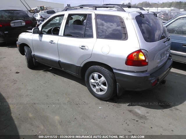 KM8SC73D43U357245 - 2003 HYUNDAI SANTA FE GLS/LX SILVER photo 3