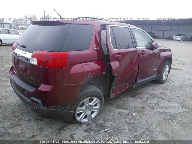 2GKALMEK7D6250575 - 2013 GMC TERRAIN SLE RED photo 4
