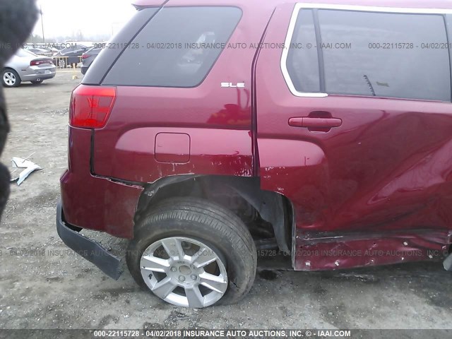 2GKALMEK7D6250575 - 2013 GMC TERRAIN SLE RED photo 6