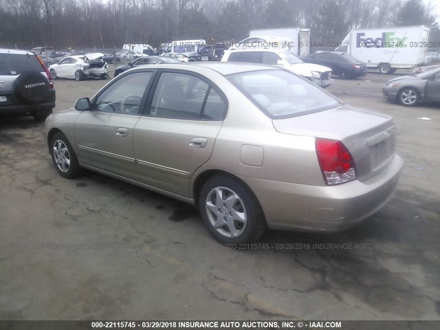 KMHDN46D26U268436 - 2006 HYUNDAI ELANTRA GLS/GT/LIMITED TAN photo 3