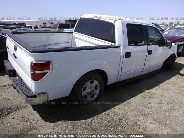 1FTRW12839FA51159 - 2009 FORD F150 SUPERCREW WHITE photo 4