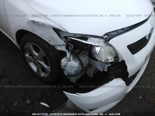 2T1BU4EE1AC535032 - 2010 TOYOTA COROLLA S/LE/XLE WHITE photo 6