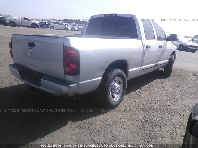 3D7KR28C07G710603 - 2007 DODGE RAM 2500 ST/SLT SILVER photo 4