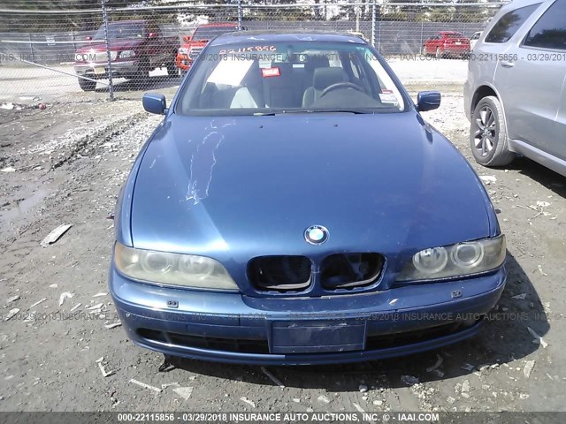 WBADT434X2GZ99443 - 2002 BMW 525 I AUTOMATIC BLUE photo 6