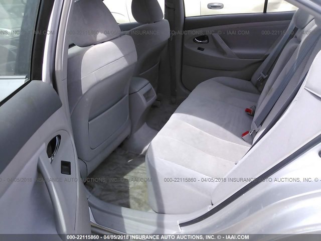 4T1BE46K28U755273 - 2008 TOYOTA CAMRY CE/LE/XLE/SE SILVER photo 8