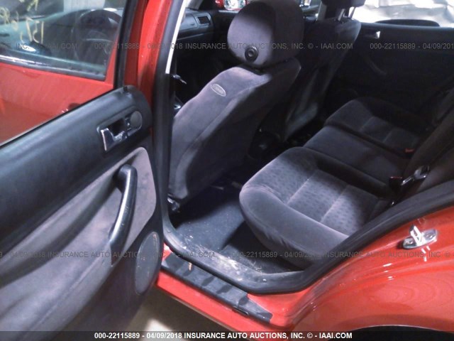 WVWSB61J82W518502 - 2002 VOLKSWAGEN JETTA GLS RED photo 8