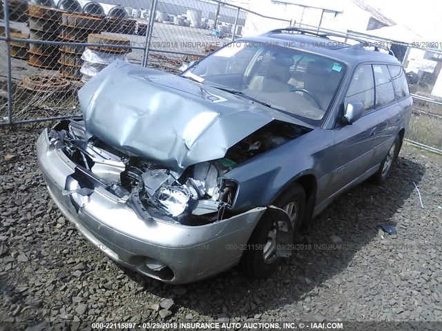 4S3BH686317675525 - 2001 SUBARU LEGACY OUTBACK LIMITED GREEN photo 2
