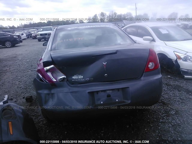 1G2ZG57B894207625 - 2009 PONTIAC G6 GRAY photo 6