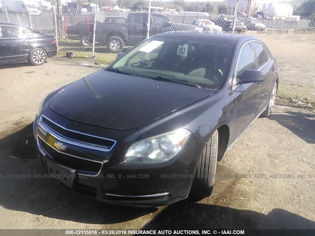 1G1ZH57B39F192098 - 2009 CHEVROLET MALIBU 1LT BLACK photo 2