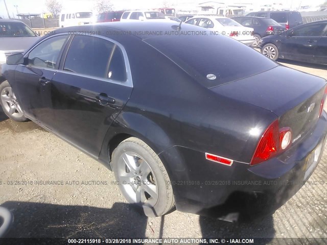 1G1ZH57B39F192098 - 2009 CHEVROLET MALIBU 1LT BLACK photo 3