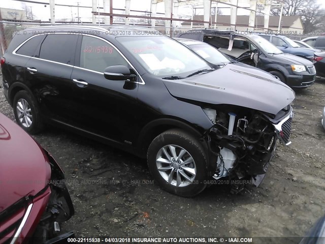 5XYPGDA37GG049226 - 2016 KIA SORENTO LX/L BLACK photo 1