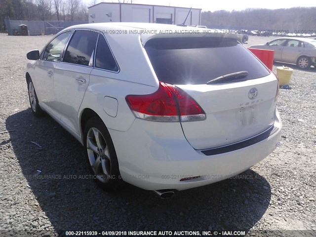 4T3BK11A39U015679 - 2009 TOYOTA VENZA WHITE photo 3