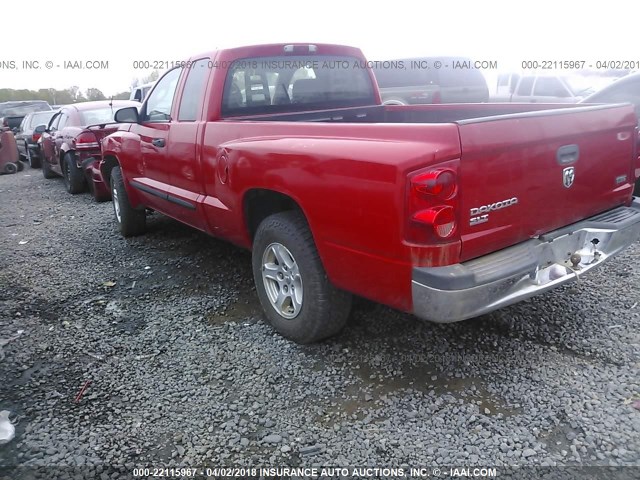 1D7HE42K86S516703 - 2006 DODGE DAKOTA SLT RED photo 3