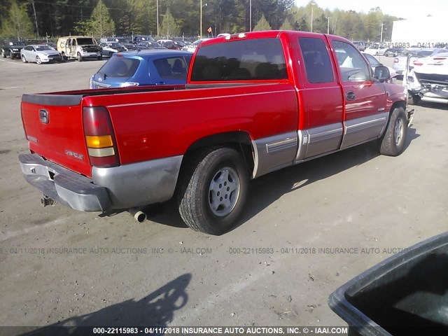 2GCEC19T8Y1134657 - 2000 CHEVROLET SILVERADO C1500 RED photo 4