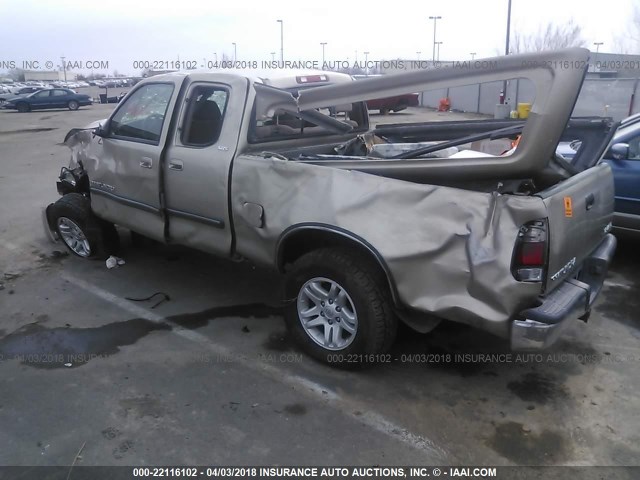 5TBBT44174S445941 - 2004 TOYOTA TUNDRA ACCESS CAB SR5 Champagne photo 3
