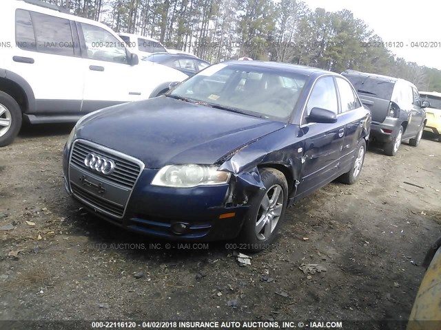 WAUAF78EX6A198890 - 2006 AUDI A4 2/TURBO BLUE photo 2