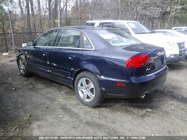 WAUAF78EX6A198890 - 2006 AUDI A4 2/TURBO BLUE photo 3