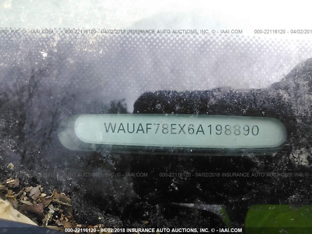 WAUAF78EX6A198890 - 2006 AUDI A4 2/TURBO BLUE photo 9