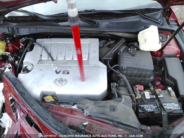 4T1BK46K29U088859 - 2009 TOYOTA CAMRY SE/LE/XLE 红色 照片 10