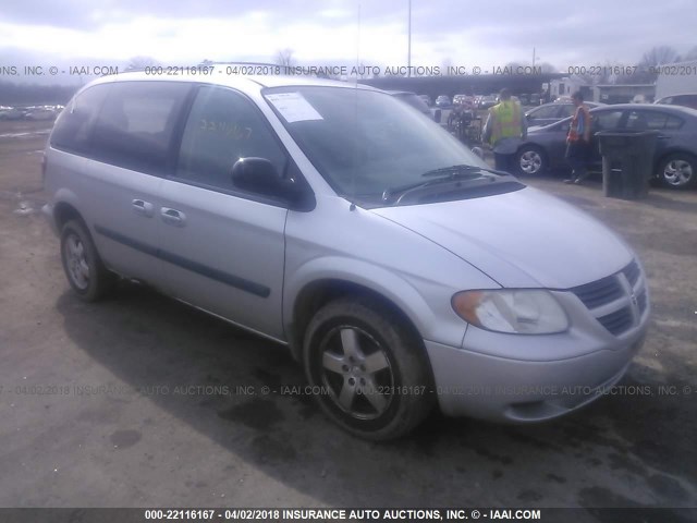 1D4GP45R15B320709 - 2005 DODGE CARAVAN SXT SILVER photo 1