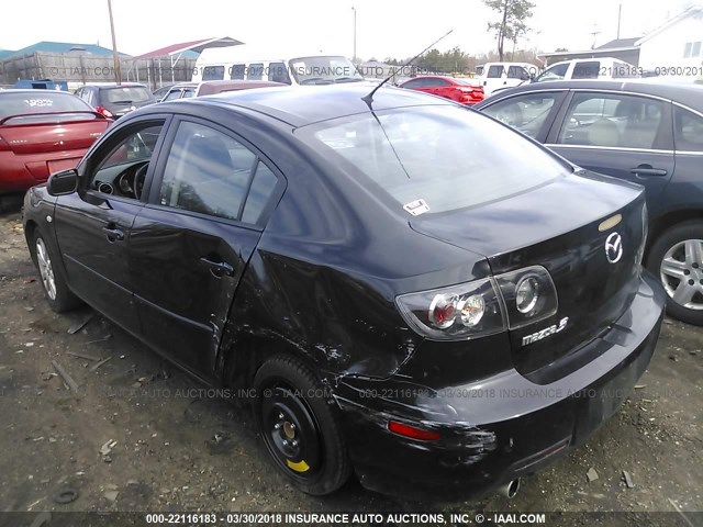 JM1BK32F281837019 - 2008 MAZDA 3 I BLACK photo 3