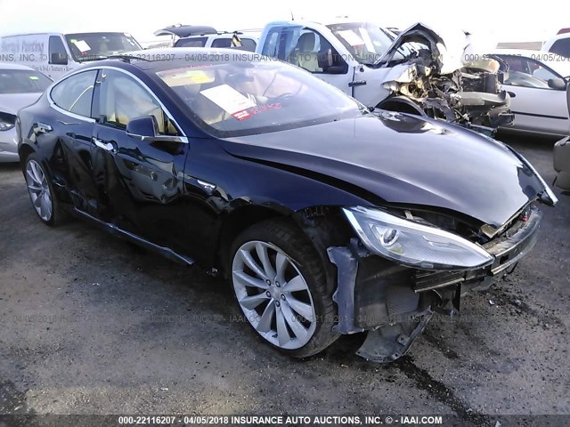 5YJSA1H12EFP36293 - 2014 TESLA MODEL S Navy photo 1