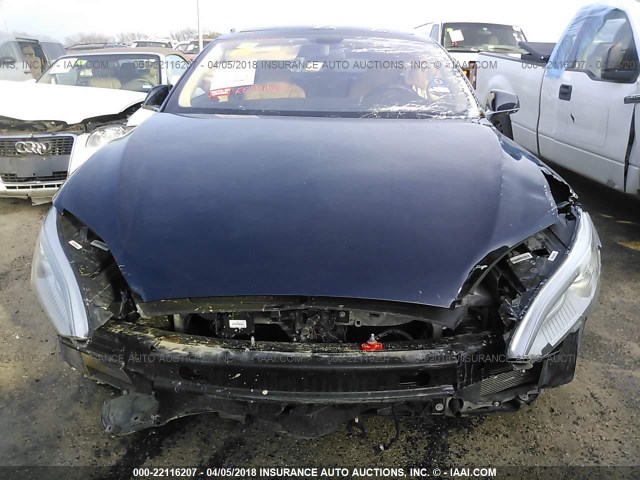 5YJSA1H12EFP36293 - 2014 TESLA MODEL S Navy photo 6