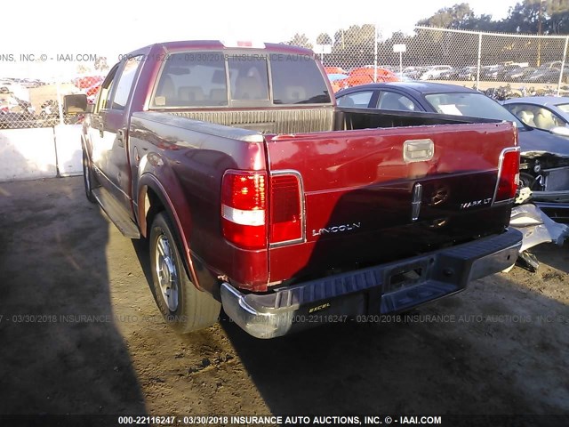 1FTPW12564KC99208 - 2004 LINCOLN MARK LT SUPERCREW BURGUNDY photo 3